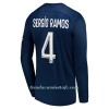 Camiseta de fútbol Manga Larga Paris Saint-Germain Sergio Ramos 4 Primera Equipación 2022-23 - Hombre